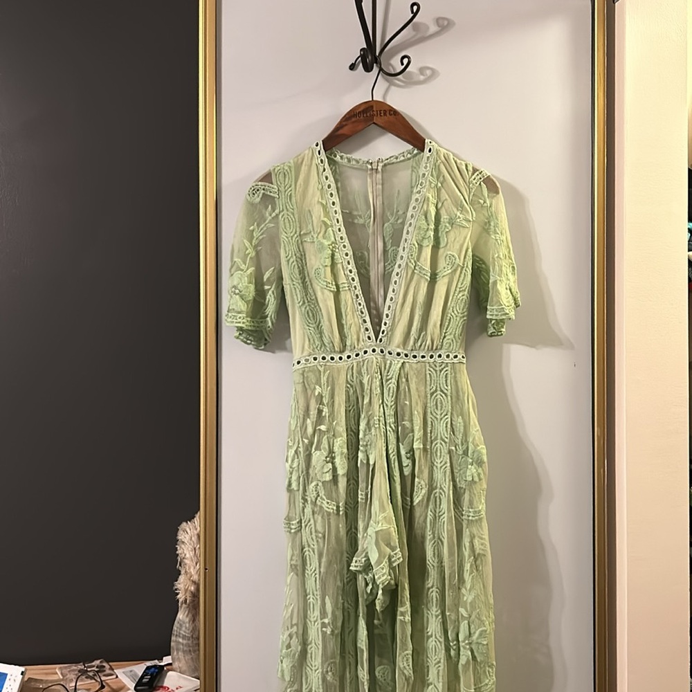 NWT Showpo green lace playsuit